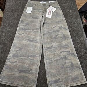 Refrain Los Angelels Women's 5/27 Camouflage Printed Wide-Leg Pants (30Wx30L)